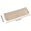A rectangular beige hemp cat scratching pad and lounger with dimensions 8cm x 25cm.