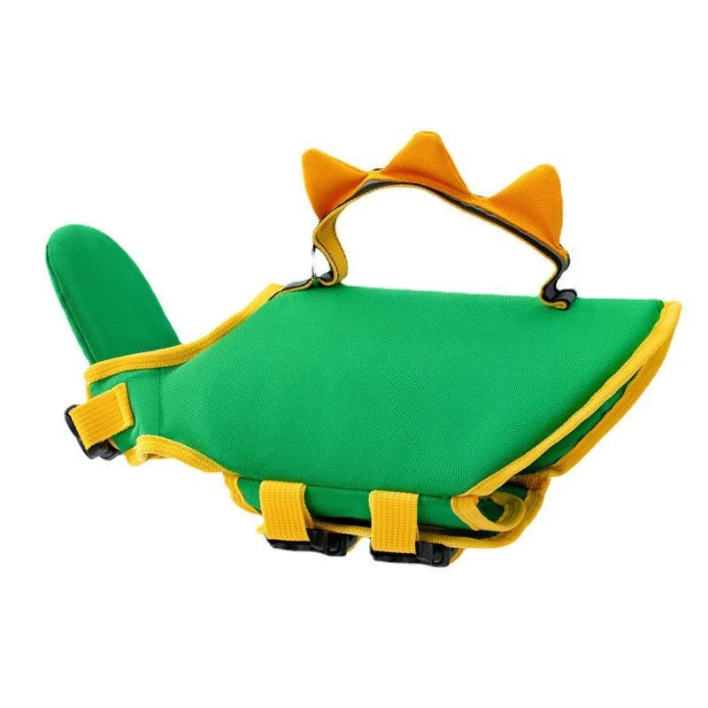 Adjustable Dog Life Jacket with Reflective Trim for Swimming and Water Safety