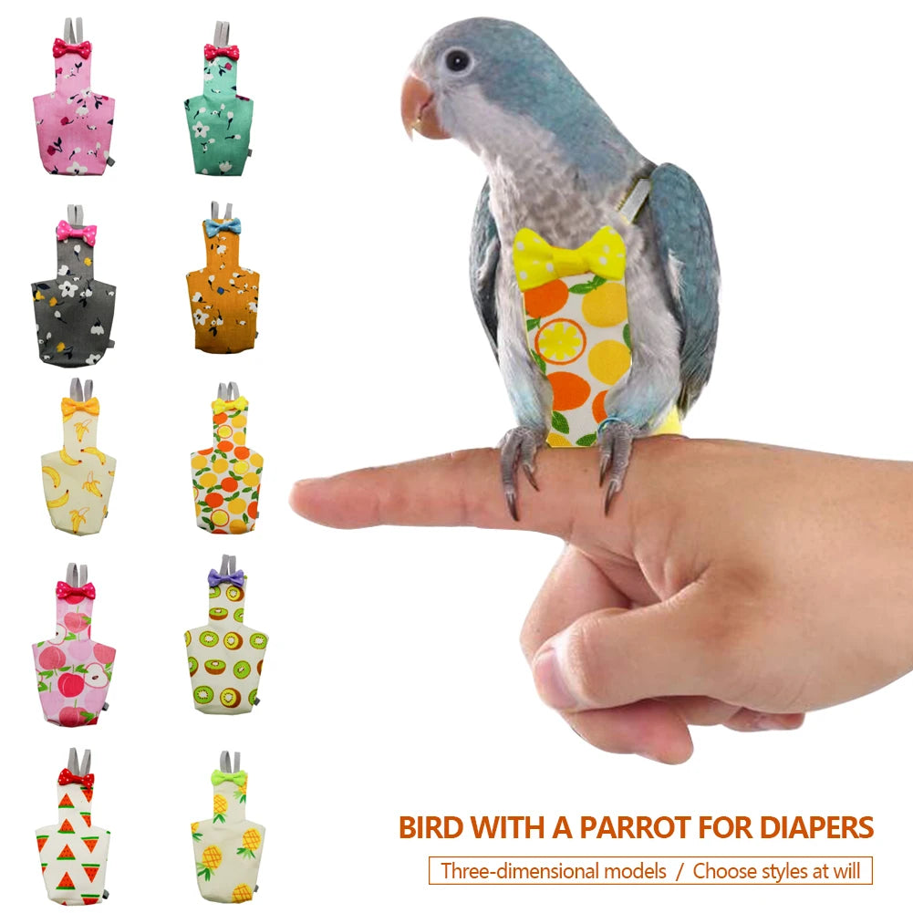 Eine Hand hält einen kleinen taubeartigen Vogel mit einem gelben Fluganzug für Vögel