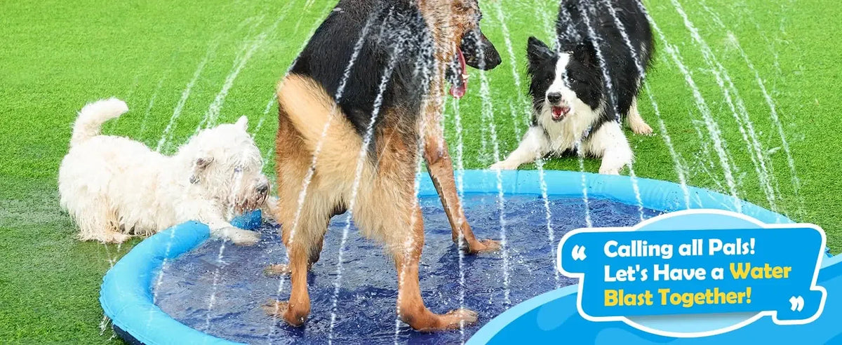 Anti-Slip Dog Splash Pad with Sprinkler for Summer Water Play