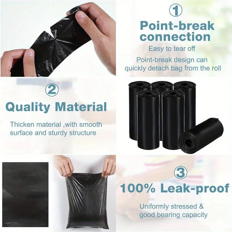 Schwarze Punkt-Brech-Verbindung, große Hundekot-Beutel, zeigen Materialqualität und dichtes Design