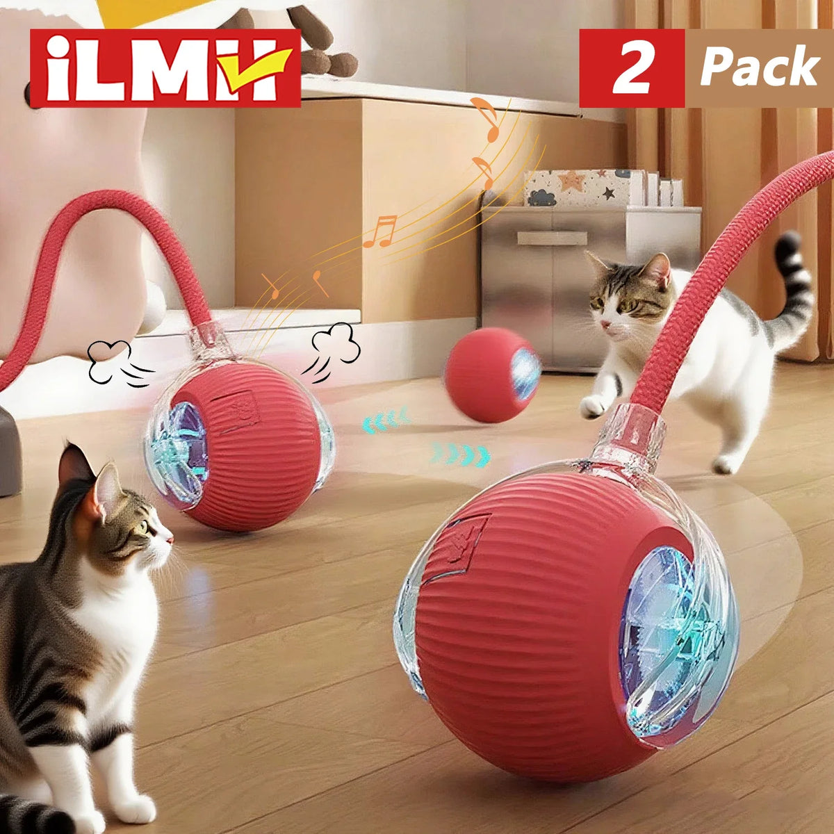 Automatic Interactive Rolling Cat Toy with Bird Sounds