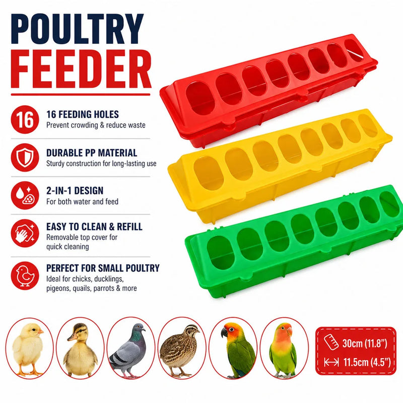 Multi-Vogel-Geflügelfutter- & Tränke
