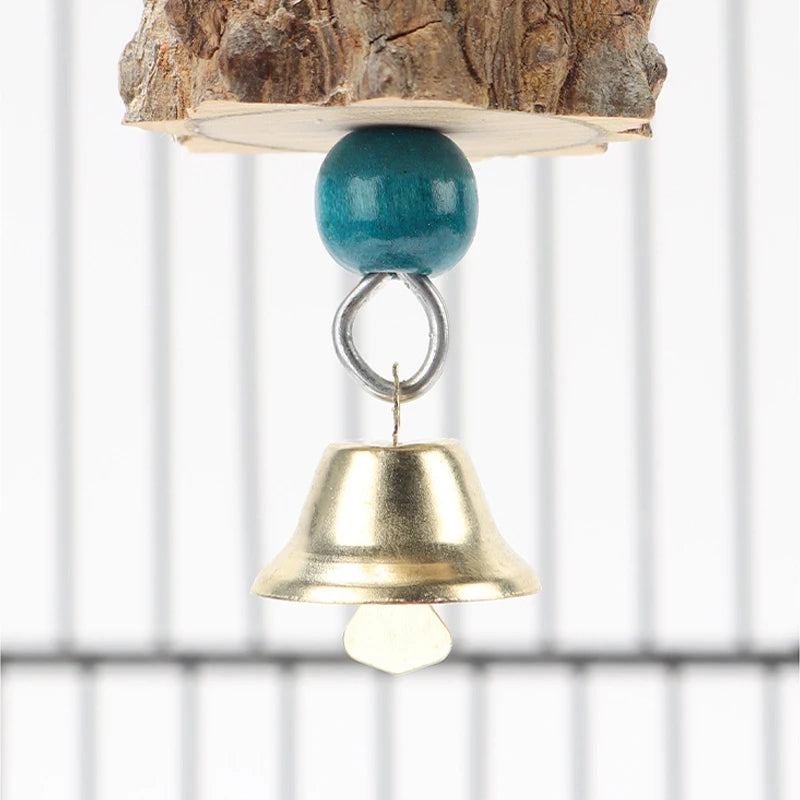Juguete de Madera Natural para Perros Loro