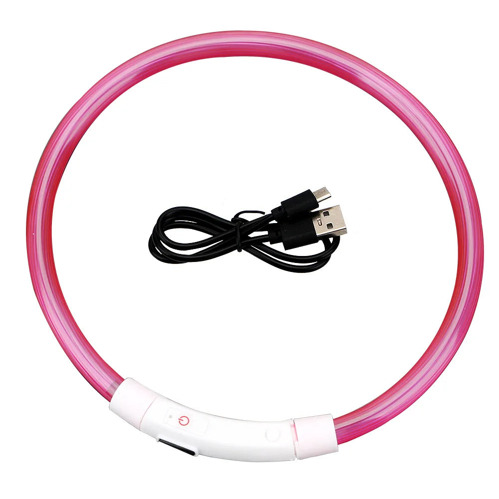 Rechargeable LED Dog Collar with USB Charging