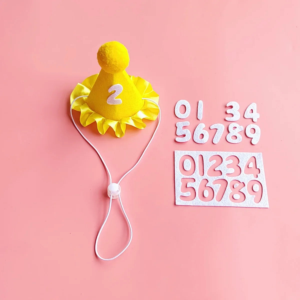 Happy Birthday Pet Party Hat and Bib Set