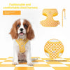 Checkered Nylon Dog Harness for Small Dogs with Leash