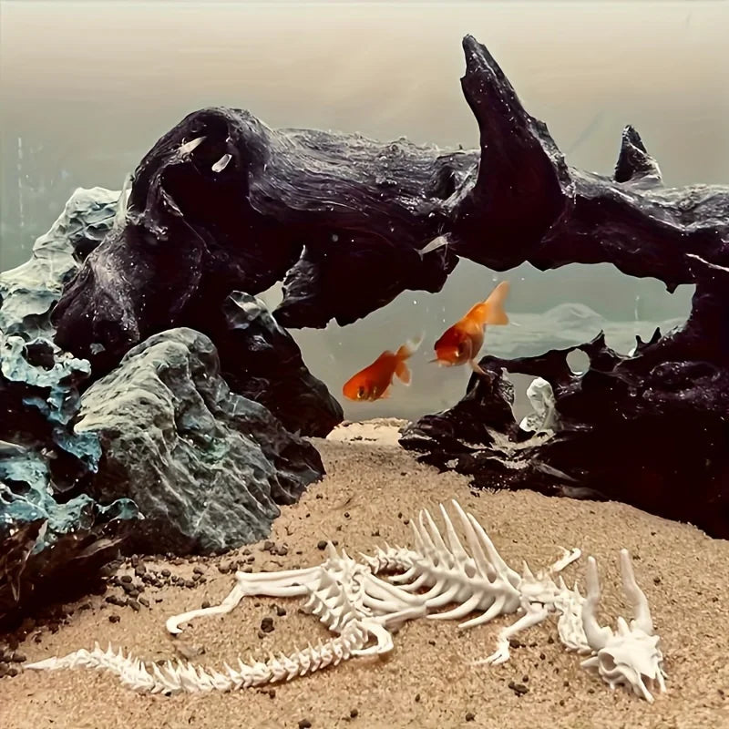 Articulated Dragon Skeleton Aquarium Ornament