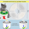 Filtros de reemplazo para una fuente de agua de gato de 81oz/2.4L, mostrados junto a la original y una similar.