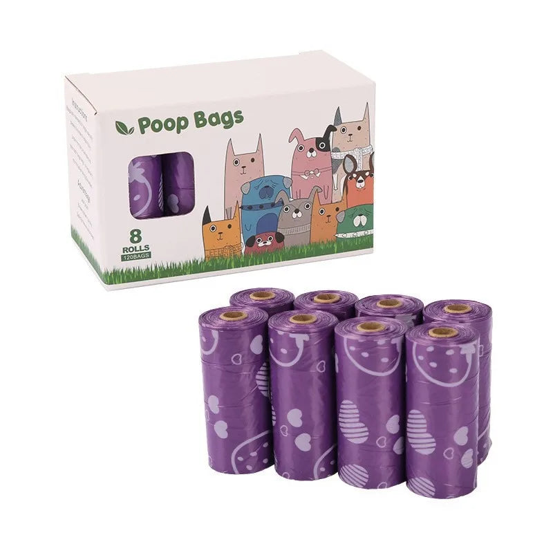 Extra Thick Leak-Proof Dog Poop Bags with Dispenser – Cute Heart Print