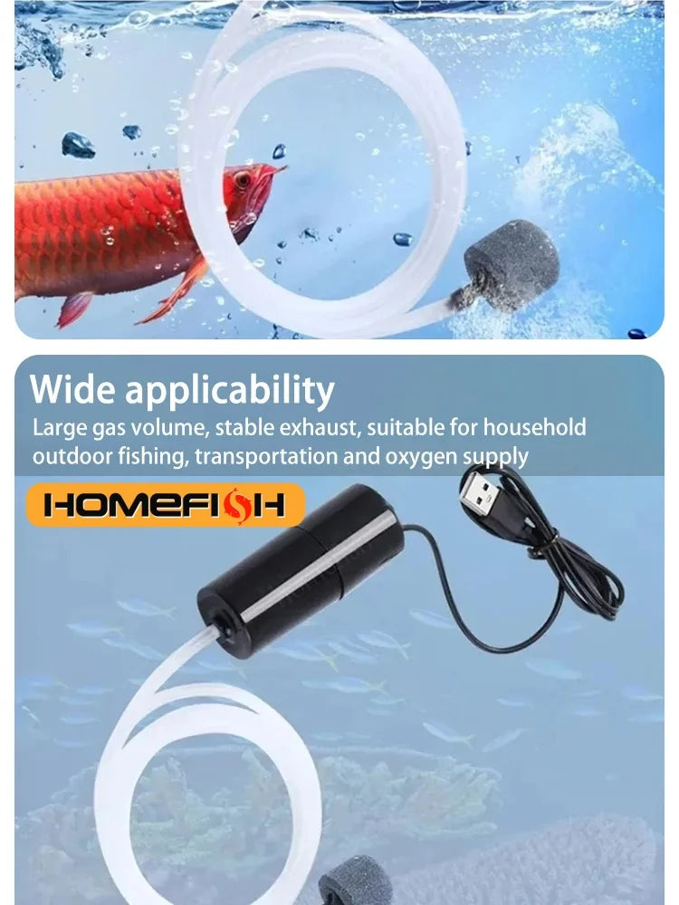 Kompakte USB-Aquarienluftpumpe