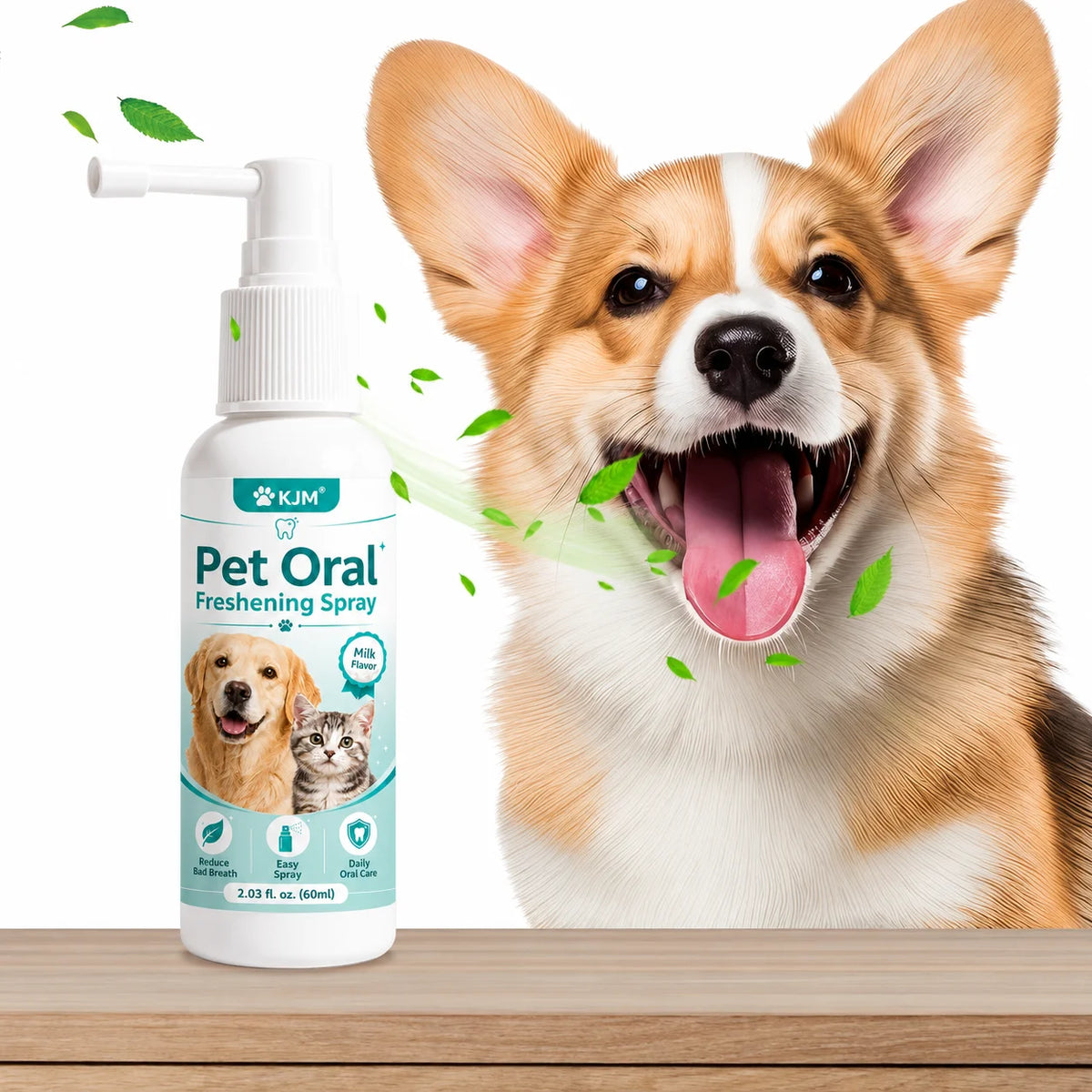 2-in-1 Pet Dental Spray for Fresh Breath & Tartar Control