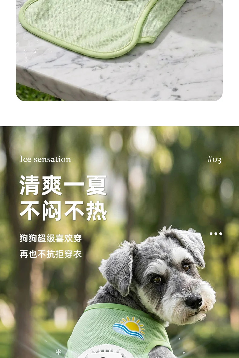Cooling Dog Vest with Built-in Fan