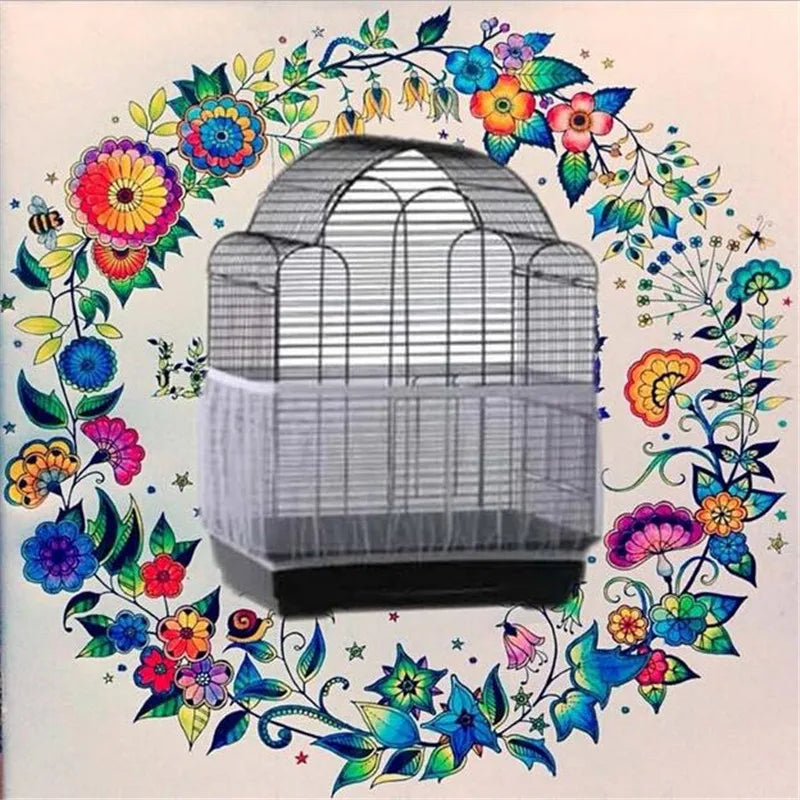 Breathable Nylon Mesh Bird Cage Seed Catcher