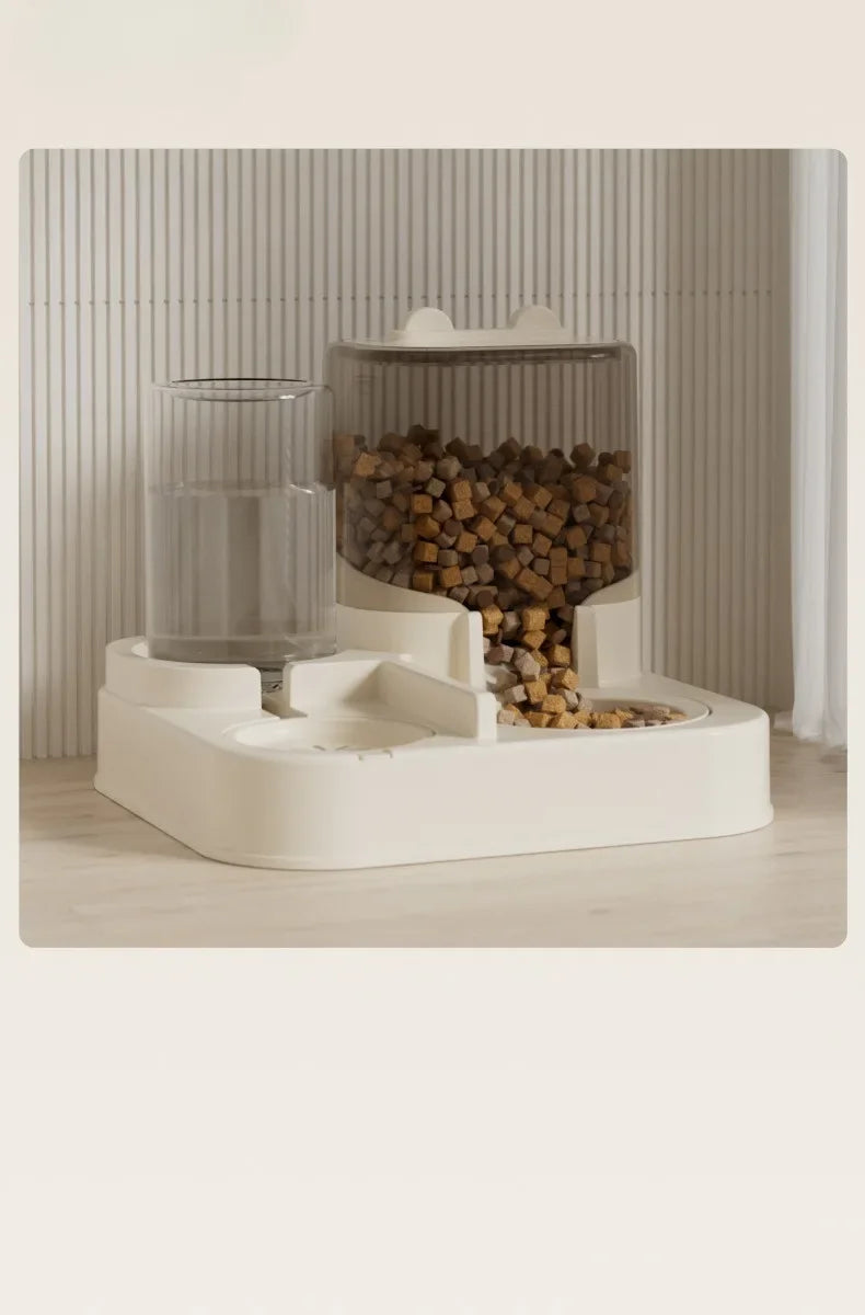 Gravity Pet Feeder and Water Fountain Set