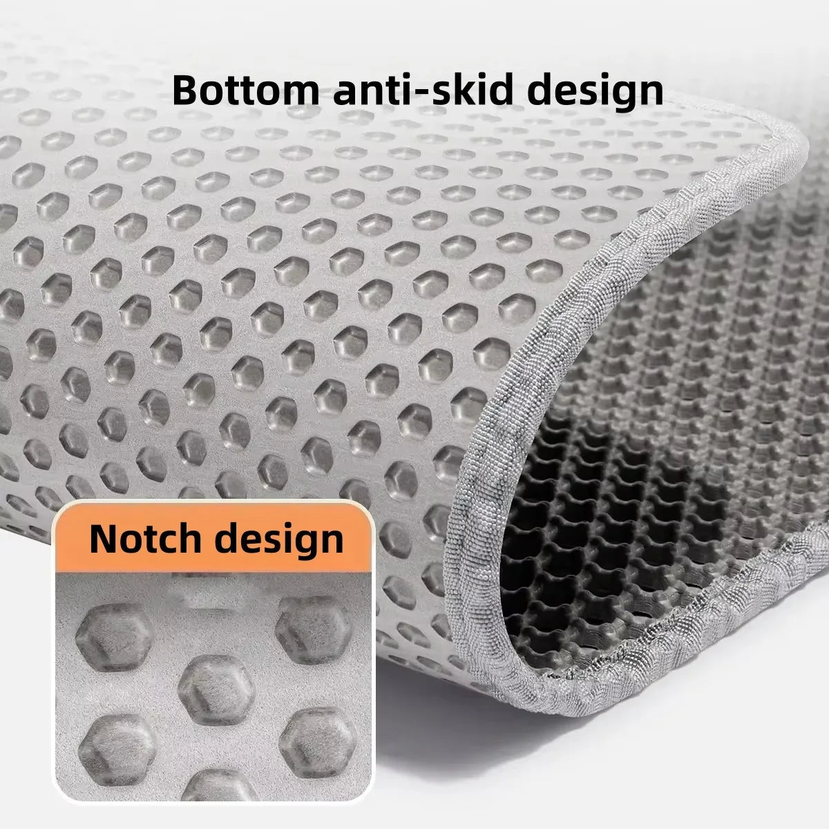 Double-Layer Waterproof Cat Litter Mat with Honeycomb Design