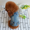 Chaleco de Mezclilla con Estampado de Huella para Perros y Gatos