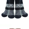 Anti-Slip Knitted Dog Socks with Adjustable Straps (4-Pack)