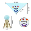 Pet Birthday Celebration Set with Hat Bandana and Bow Tie