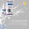 Yegbong Pet Ear Drops bottle with box showing natural pet ear cleaning solution for dogs and cats