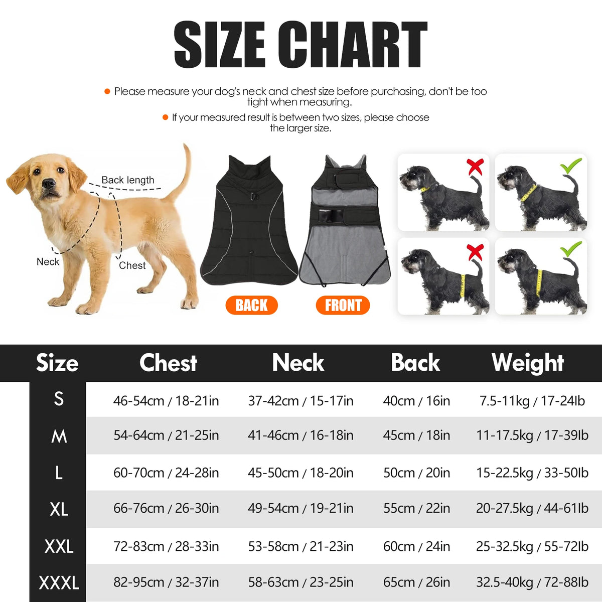 Waterproof Reflective Dog Coat with Adjustable Turtleneck