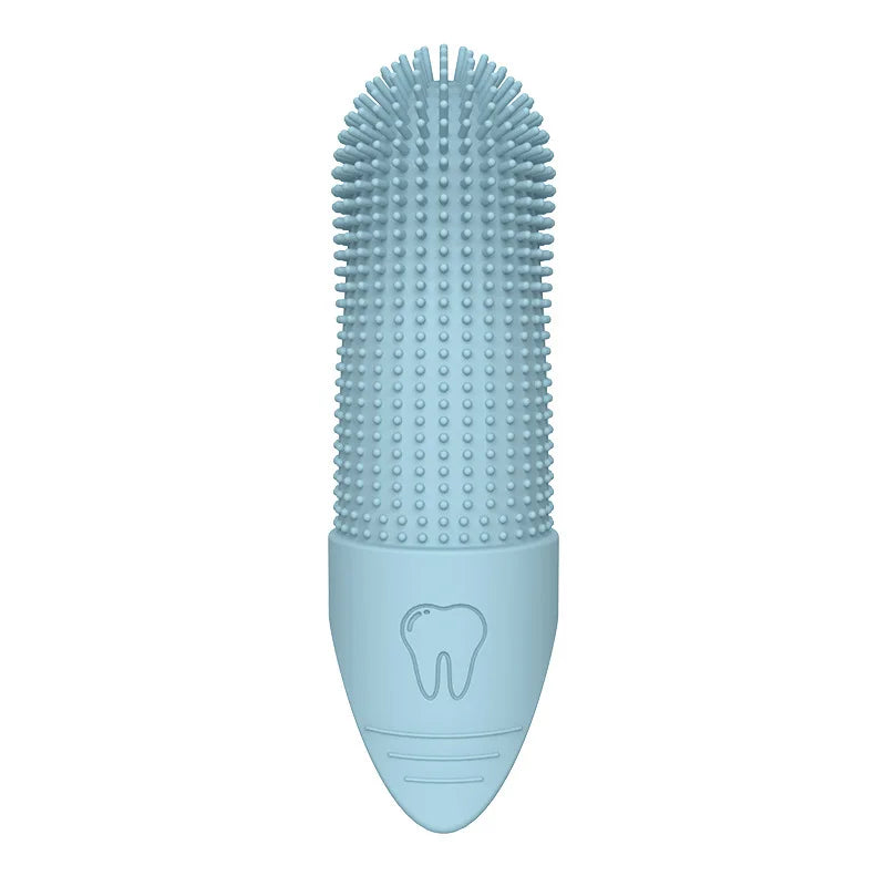 Brosse à dents en silicone 360° pour doigts, pour chiens et chats