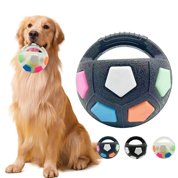 Football Tennis Ball Dog Toys, Durable Squeaky Teething Toys