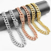 Luxus-Hundehalsband mit Strass und Cubano-Kette