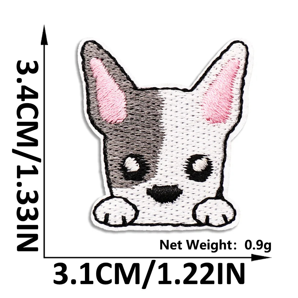 Cat Embroidered Iron-On Patch – Cute Pocket-Sized Appliqué for Clothing & Crafts