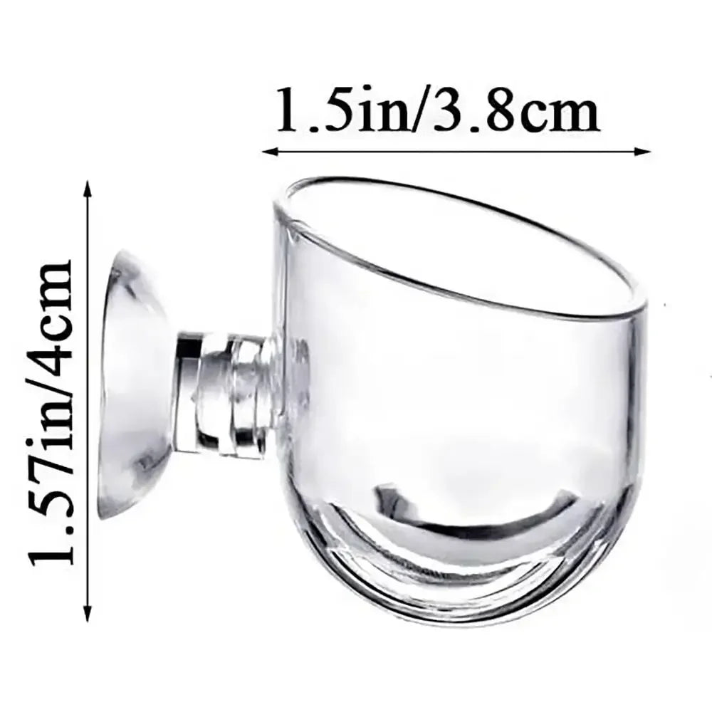 Clear acrylic plant holder with a small glass or acrylic container for aquatic plants.