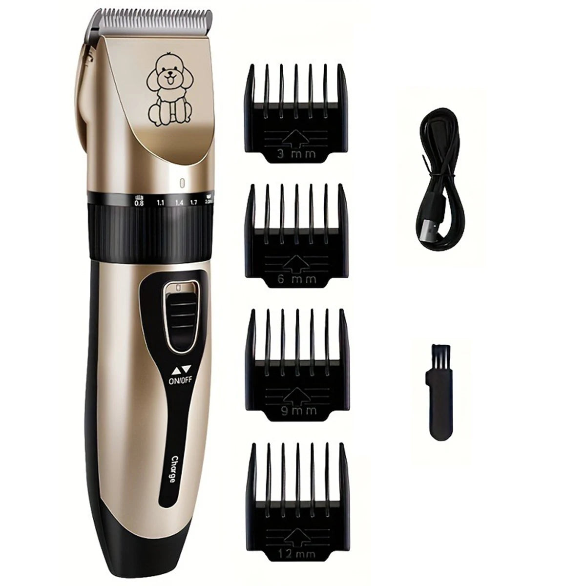Cordless Rechargeable Pet Grooming Kit for Dogs and Cats