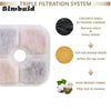Triple filtration system replacement filters for a water fountain, including activated carbon, resin, and non-woven fabric.