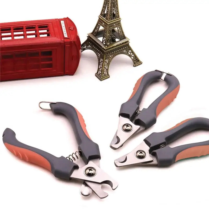 Stainless Steel Pet Nail Clippers with Safety Guard & Built-In File