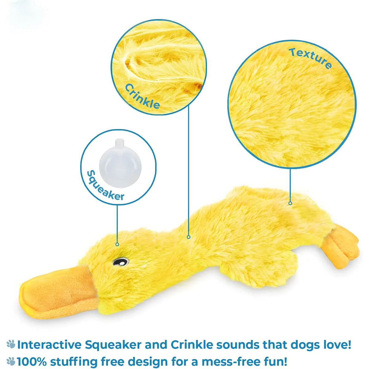 Squeaky Duck Plush Toy for Dogs and Cats