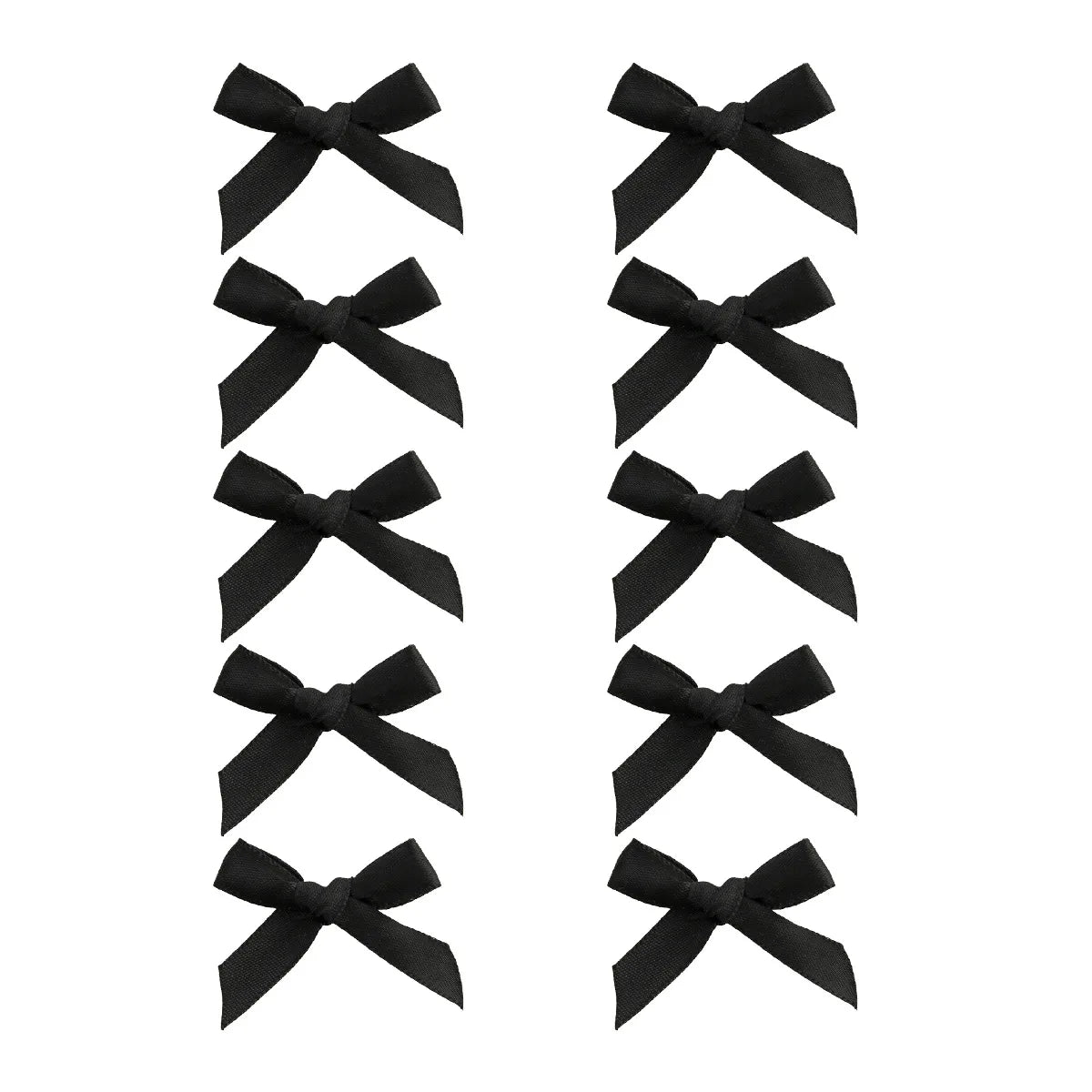 A set of black ribbon bow hair clips for girls