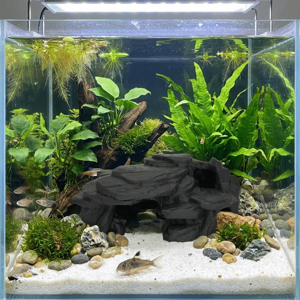Realistic 3D Rockery Ornament for Aquarium Fish Tanks