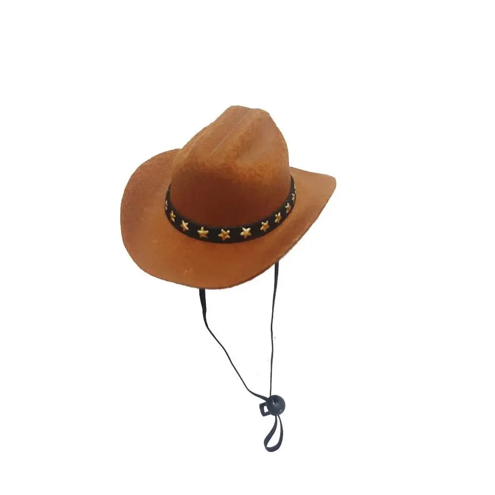 Adjustable Pet Cowboy Hat for Small Dogs and Cats