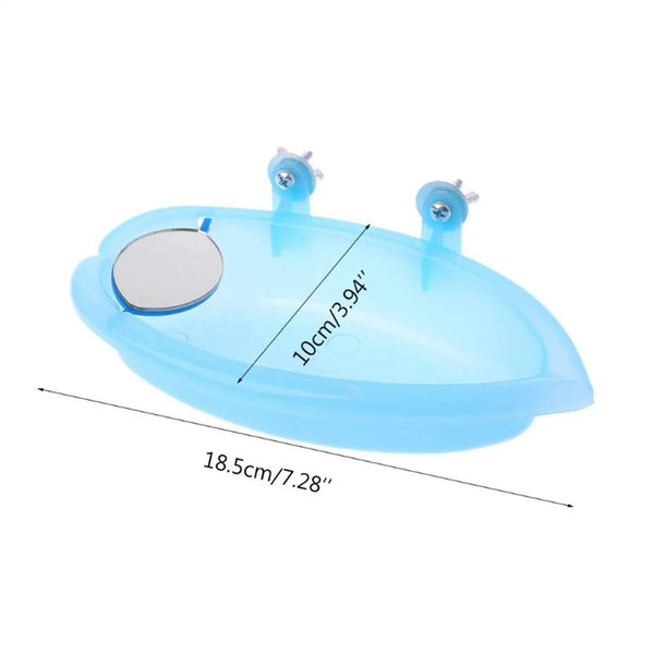 Bain d'oiseau à monter sur cage avec miroir