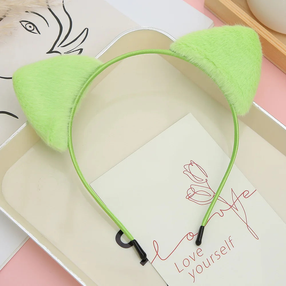 Furry Cat Ears Headband for Cosplay and Parties