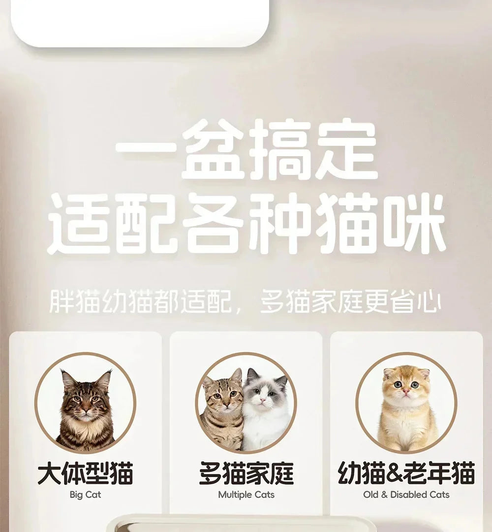 Extra-Large Stainless Steel Cat Litter Box with Splash-Proof Rim