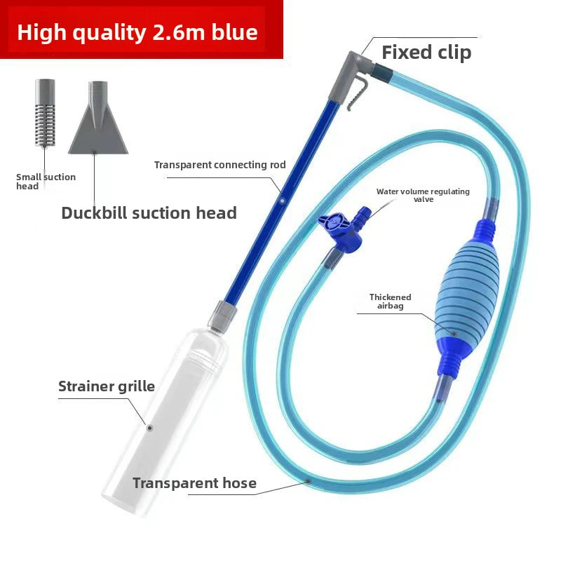 Aspirateur à gravier et changeur d'eau pour aquarium