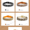 Handcrafted Colorful Striped Dog Collar
