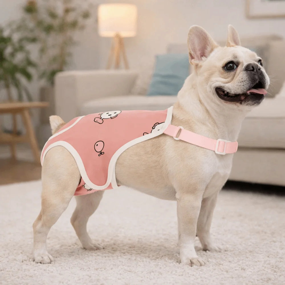 Adjustable Washable Dog Sanitary Pants with Shoulder Straps