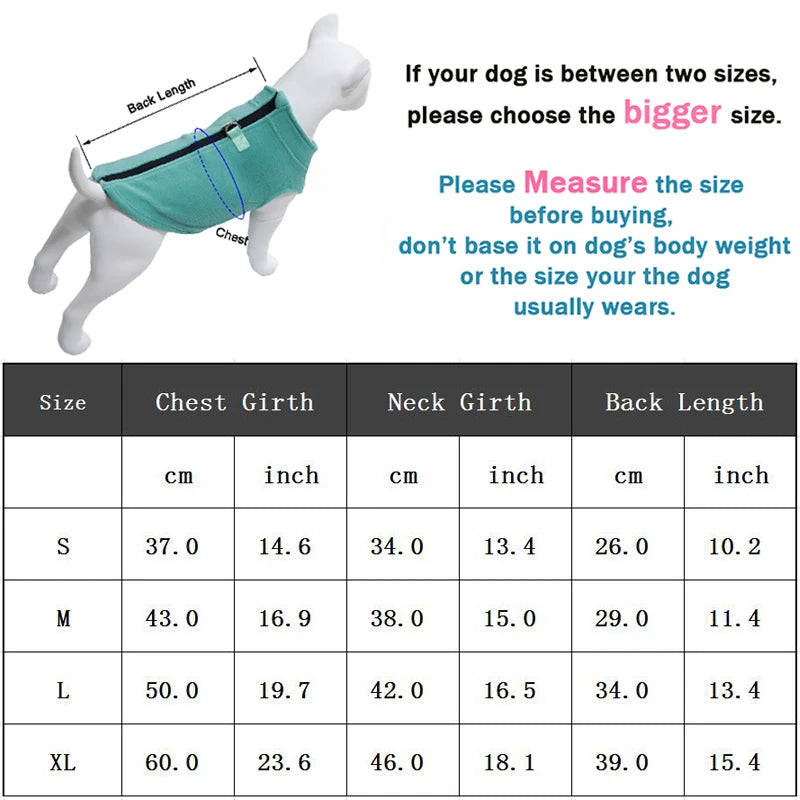 جاكيت كلب صوفي شتوي للكلاب الصغيرة والمتوسطة