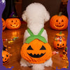 Adjustable Halloween Pumpkin Overall Costume for Small Dogs and Cats