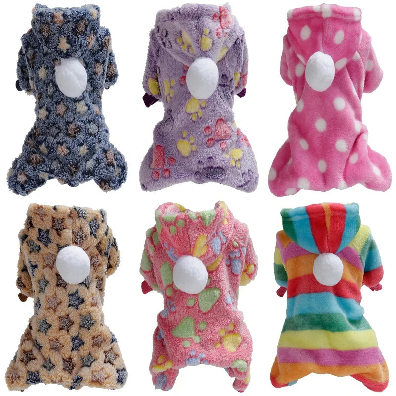 Soft Flannel Dog Coat for Cold Weather