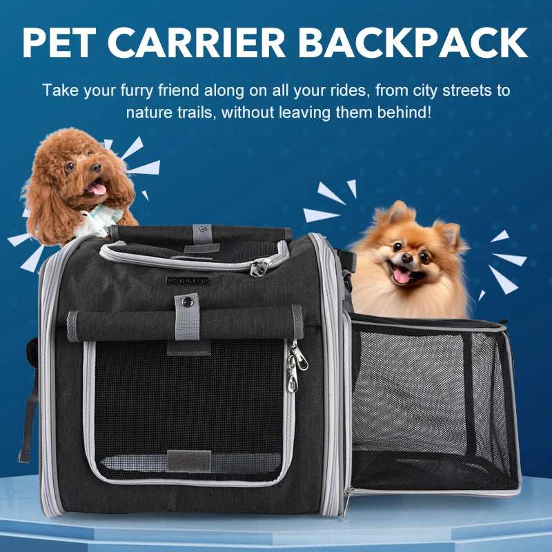 Expandable Pet Bike Basket & Travel Backpack