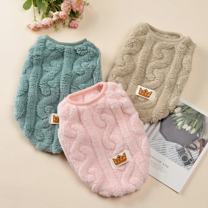 Chaleco de Felpa Suave para Perros en Invierno