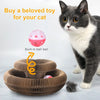 Grattoir pour chat en carton avec piste à balles