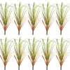 A set of simulated onion grass garden decorations showing various shades of green and brown.